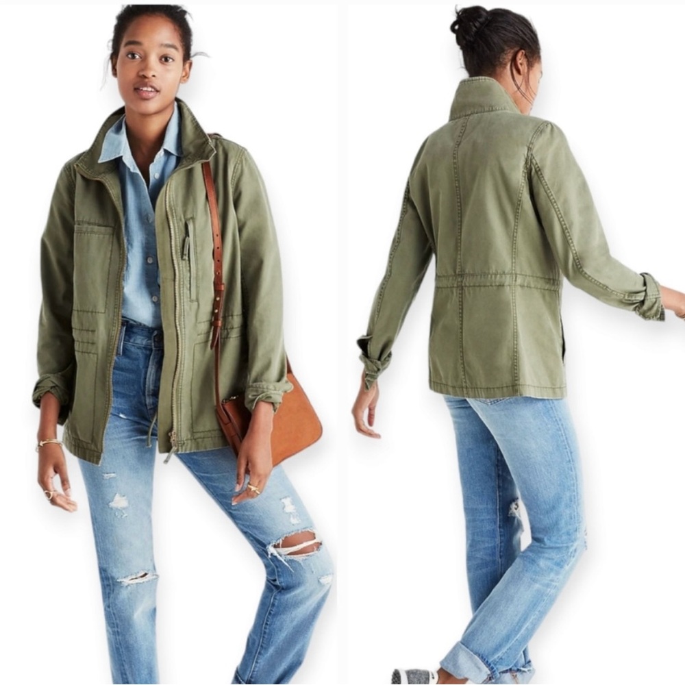 Madewell Fleet Jacket in Olive Green Size Small